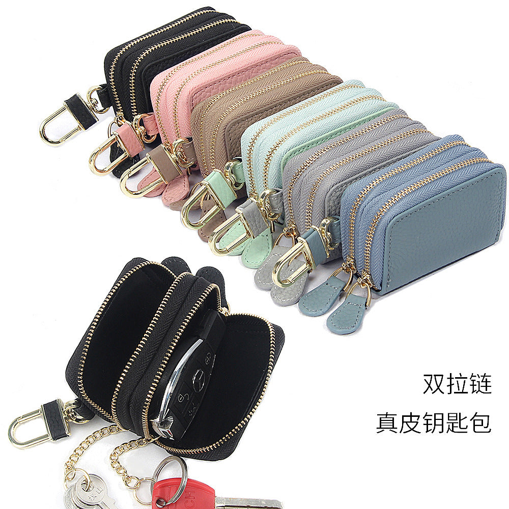 Door Key Bag Genuine Leather Waist Hanging Manufacturer Wholesale Spot Men's Multi-Functional Key Bag Volkswagen Special Card Bag