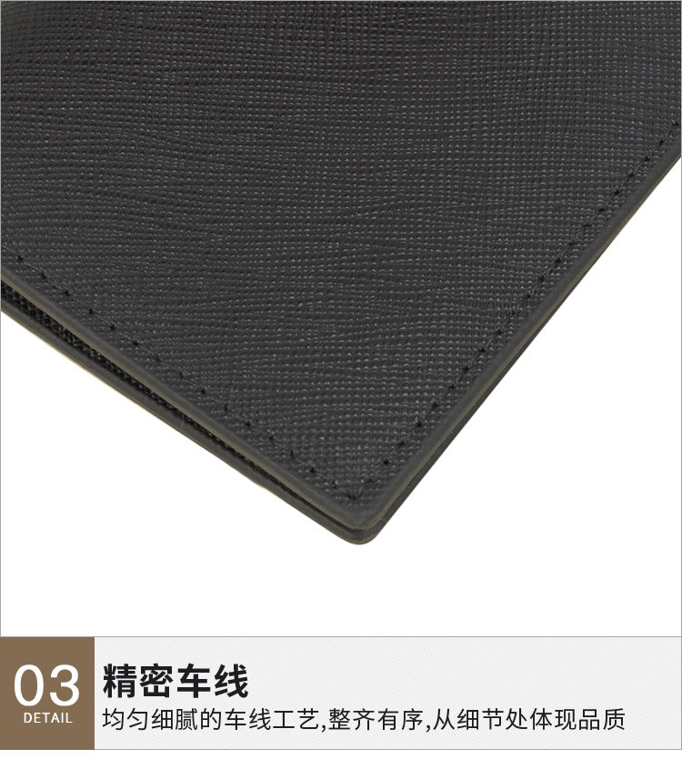 Customized Genuine Leather Card Holder for Men, Business Cowhide Cross-Grain Rfid Anti-Magnetic Card Holder, Ultra-Thin Bank Credit Card Holder Lo