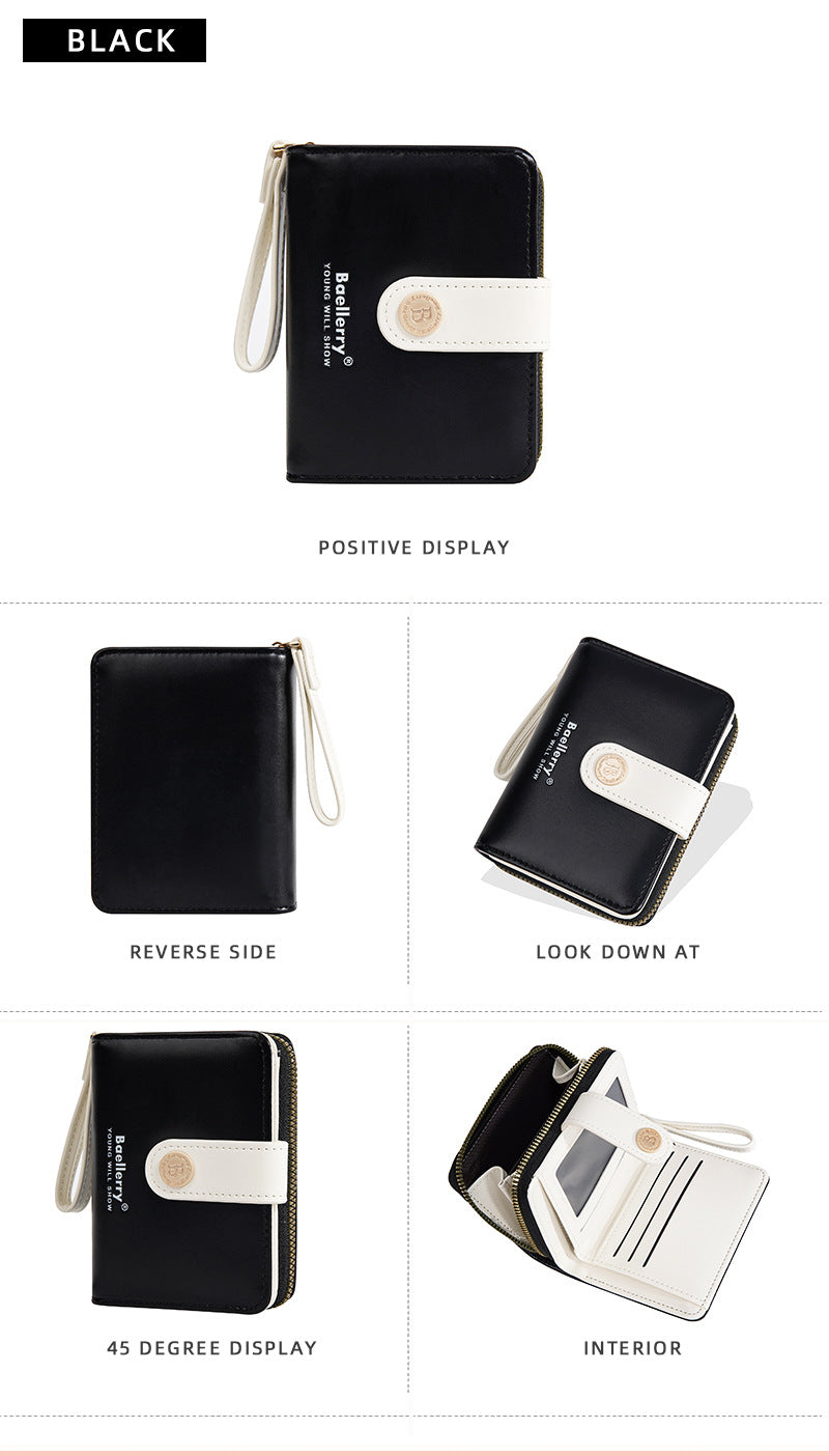 Baellerry New Wallet Women's Card Holder Fashion Niche Multi-Card Slot Cute High-Value Coin Purse for Women