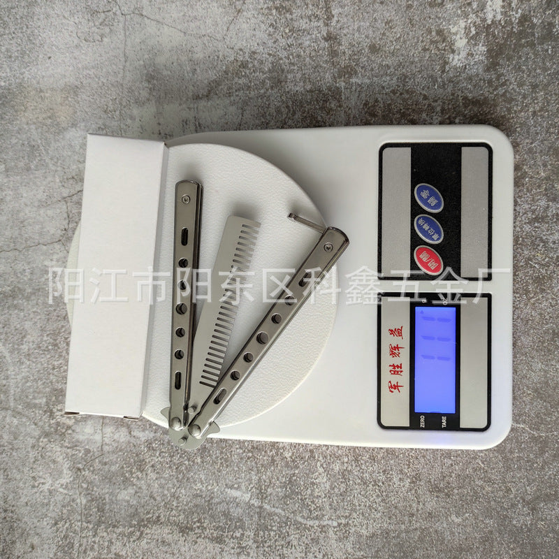 Factory Wholesale Unedged Metal Butterfly Practice Knife Csgo Game Training Hand Swing Knife American Butterfly Comb