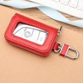 Open Sunroof Leather Car Key Bag Cowhide Keychain Men's Key Bag Women's Large Capacity Universal Waist Hanging