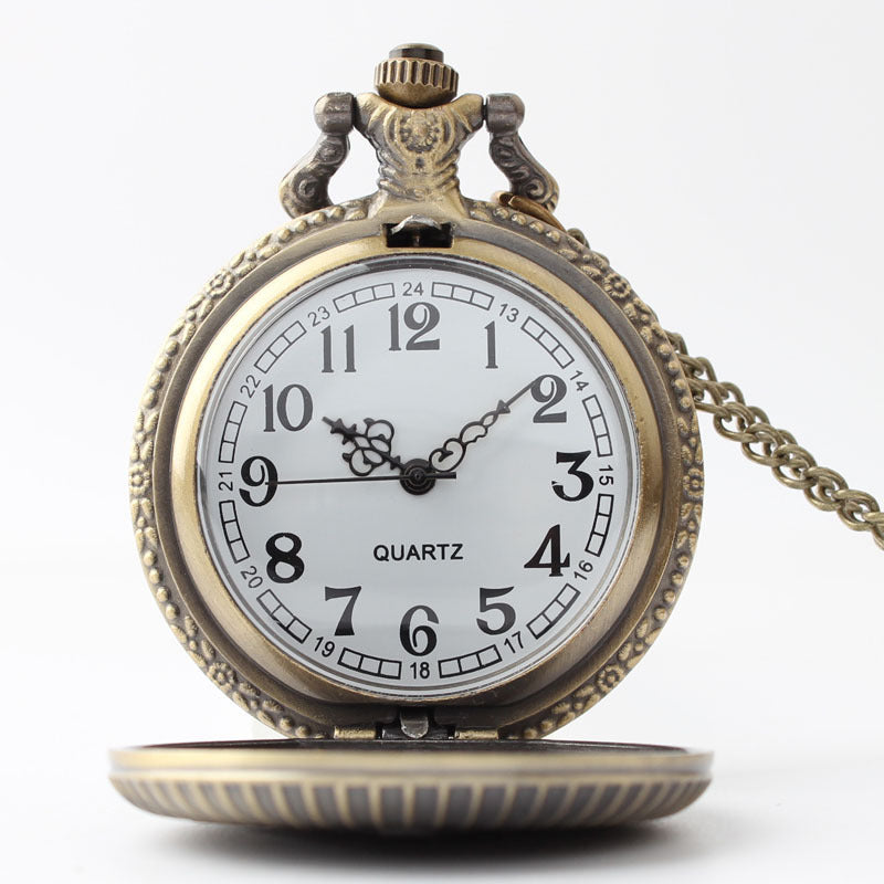 Alice in Wonderland retro pocket watch Alice and rabbit anime pocket watch female cartoon flip Hollow