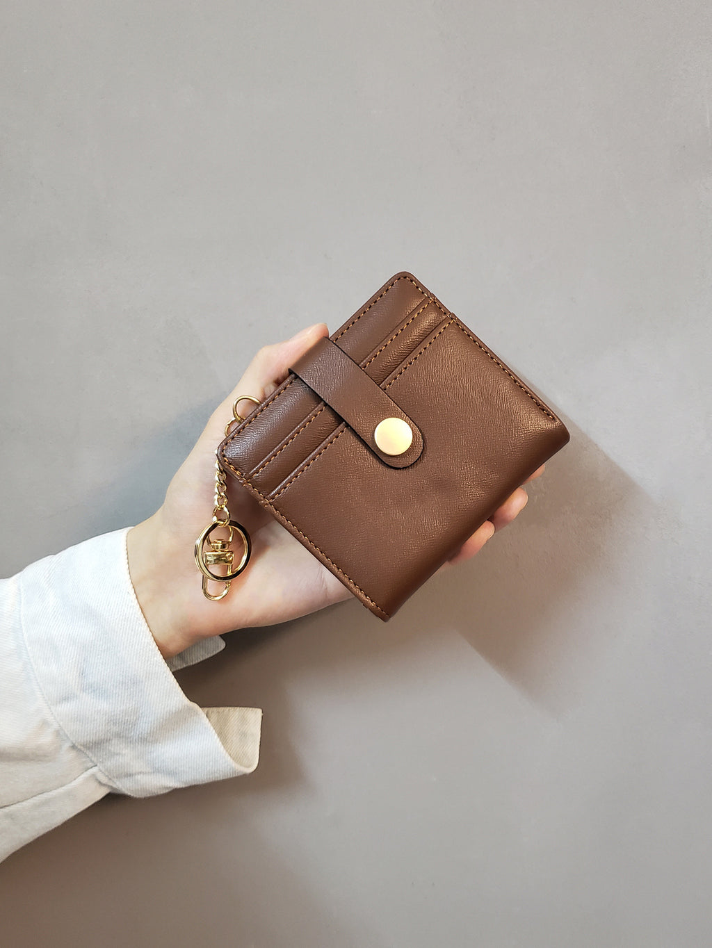 Ins Wallet Women's Short Multi-Functional Keychain Zipper Card Holder Coin Purse Women's Leather Wallet New Portable