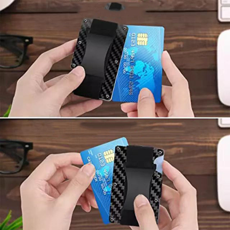Cross-Border Aluminum Alloy Card Holder Rfid Anti-Theft Metal Wallet Men's Ultra-Thin Credit Card Holder Normcore Card Holder