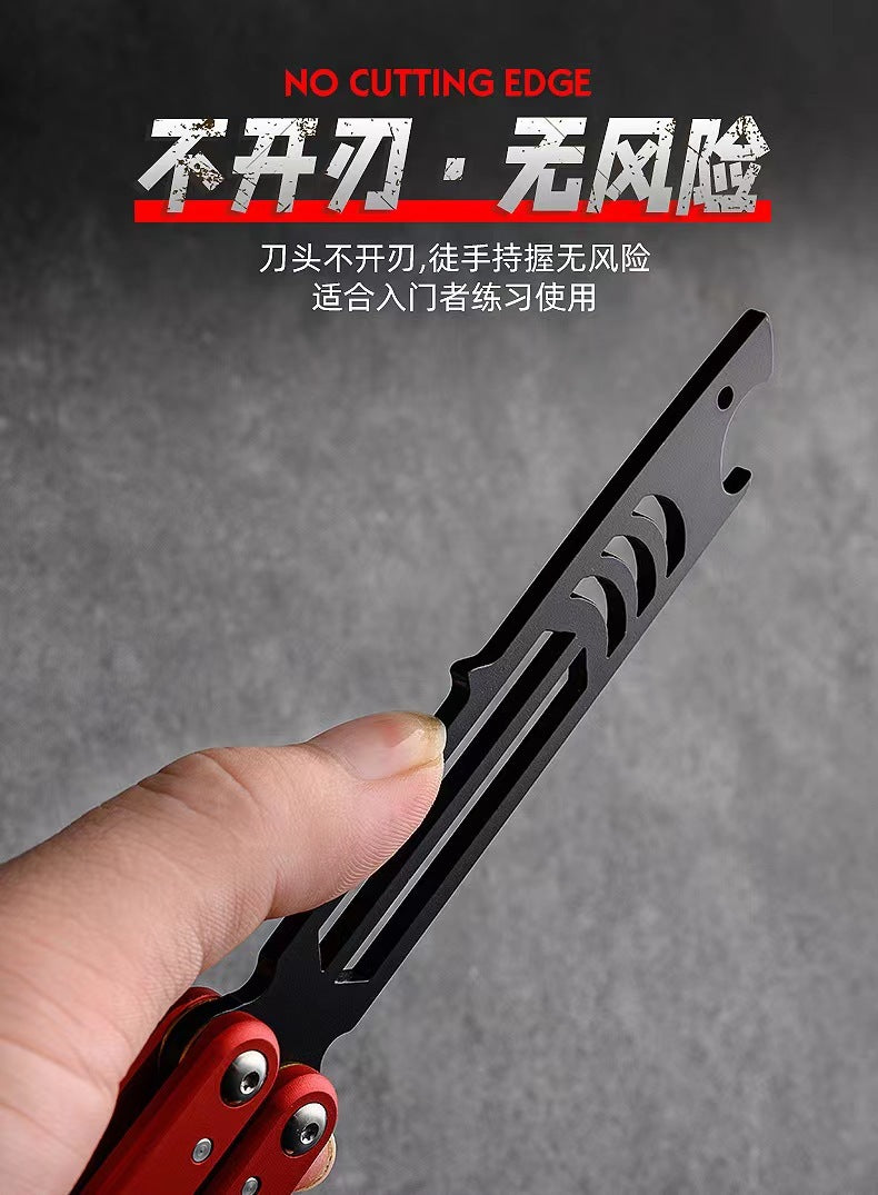Factory Direct Sales Shark Butterfly Practice Knife Shaft Set Safety Version Fancy Training Knife Bottle Opener Unedged