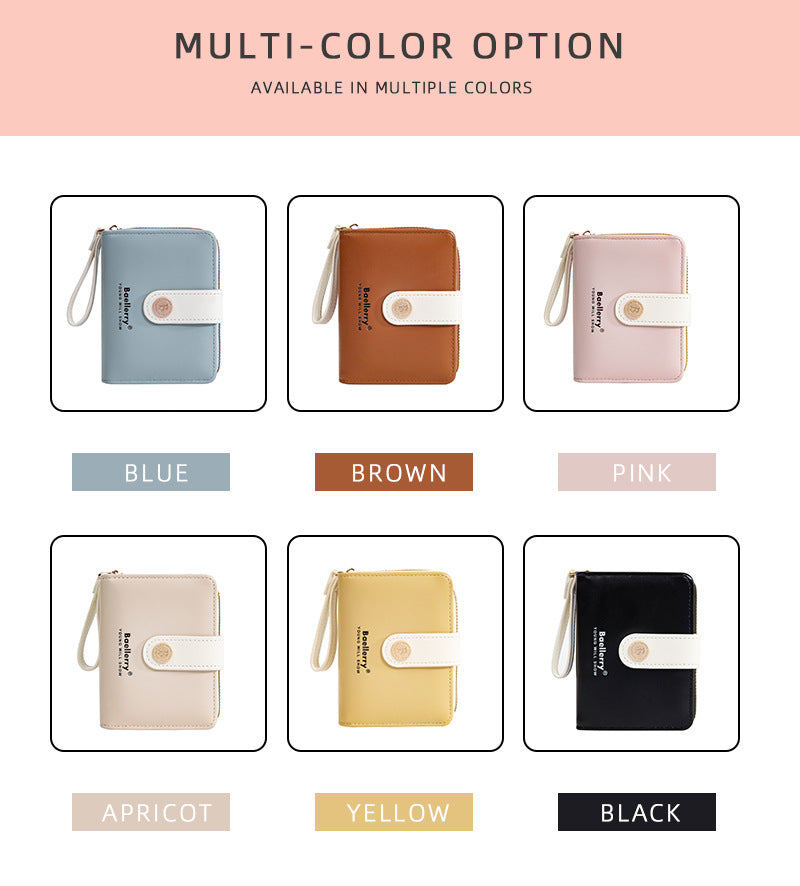 Baellerry New Wallet Women's Card Holder Fashion Niche Multi-Card Slot Cute High-Value Coin Purse for Women