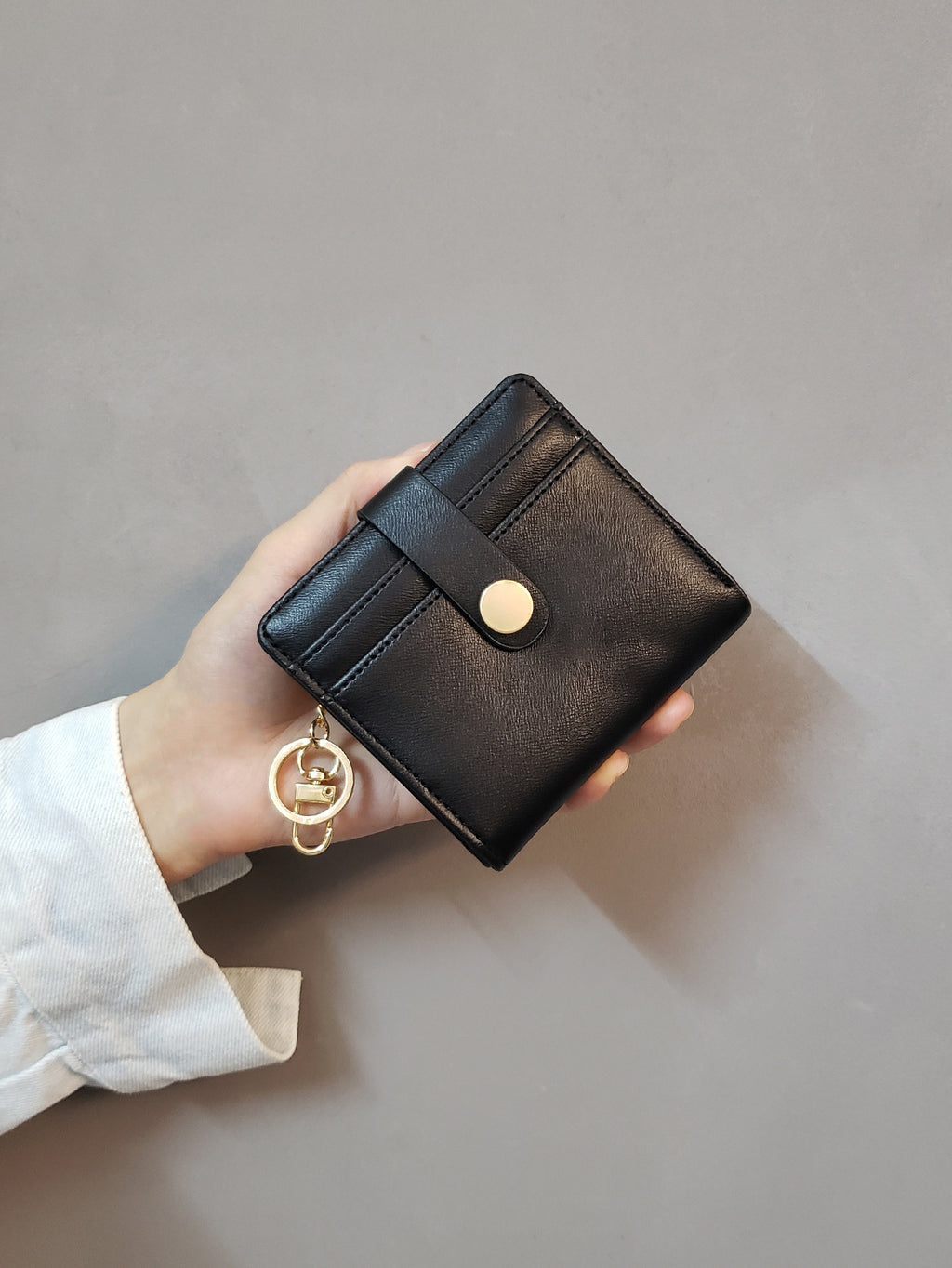 Ins Wallet Women's Short Multi-Functional Keychain Zipper Card Holder Coin Purse Women's Leather Wallet New Portable