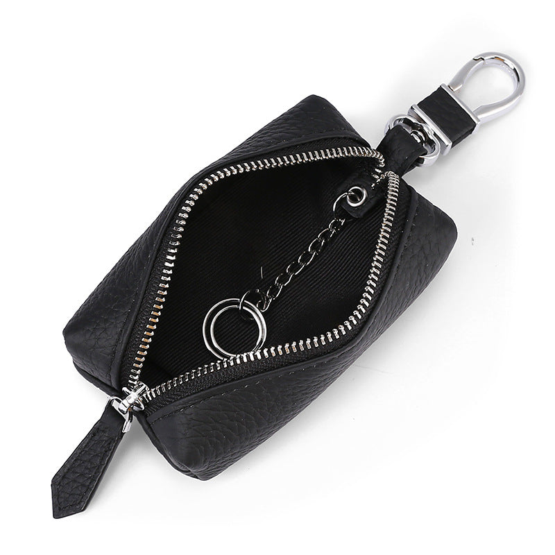 Upgraded High Quality Leather Exquisite Key Case Cowhide Key Case Home Car Key Dual Key Bag