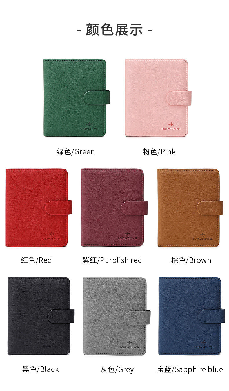 Cross-Border 2026 New Rfid Passport Wallet Multi-Functional Credit Card Document Holder Ultra-Thin Portable Travel Passport Holder