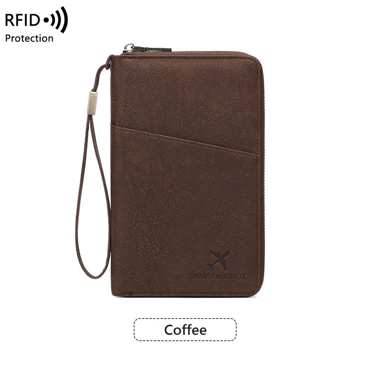 New Rfid Family Passport Holder Wallet Travel Document Storage Bag Simple Large-Capacity Credit Card Protective Case