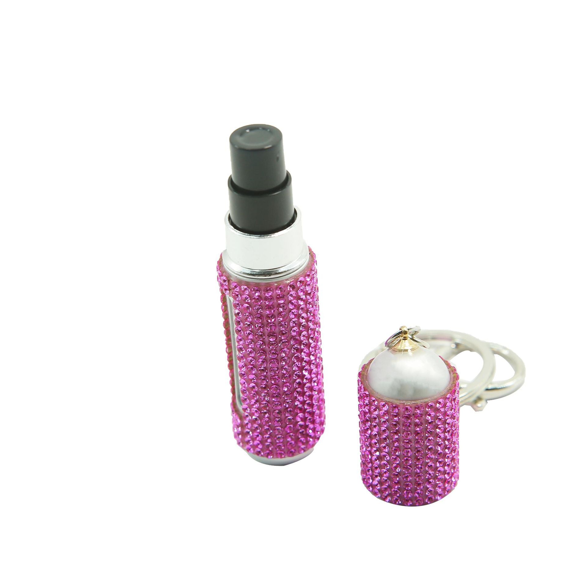 Diamond-Encrusted 5ml Perfume Refill Bottle, Visible and Portable Keychain, Direct Sales from the Manufacturer, Sparkling Diamond Car Key