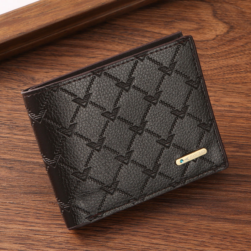 2024 New Cross-Border Supply Pu Coin Wallet Card Holder Men's Wallet Short Source Manufacturer Wallet Wholesale