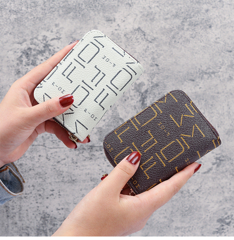 Factory wholesale Korean version of the card bag women's online red Mini Portable card card set 2 in 1 thin multi-card coin purse