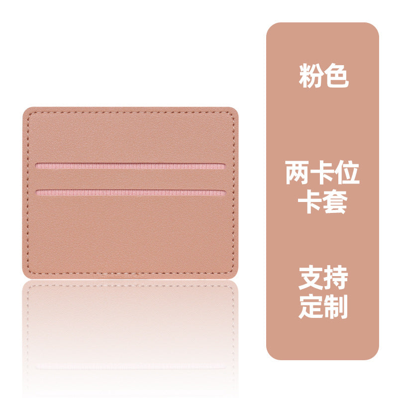 in stock ultra-thin ID card protective case card holder women's leather card case pu leather credit card multi-card holder wholesale