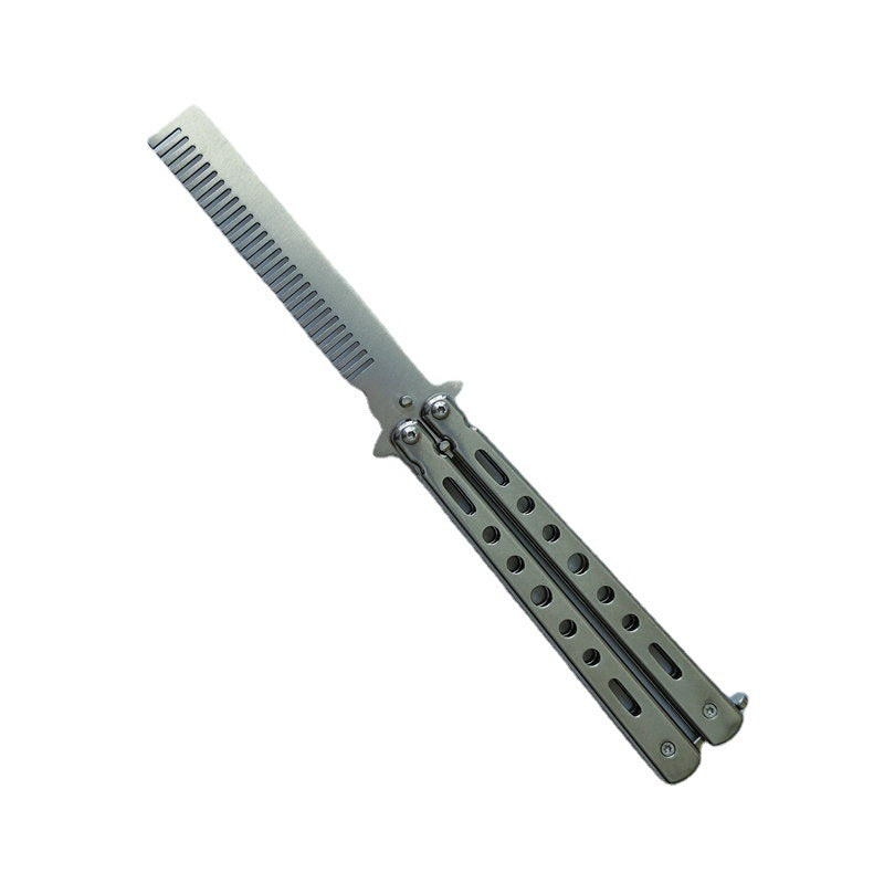 Factory Wholesale Unedged Metal Butterfly Practice Knife Csgo Game Training Hand Swing Knife American Butterfly Comb
