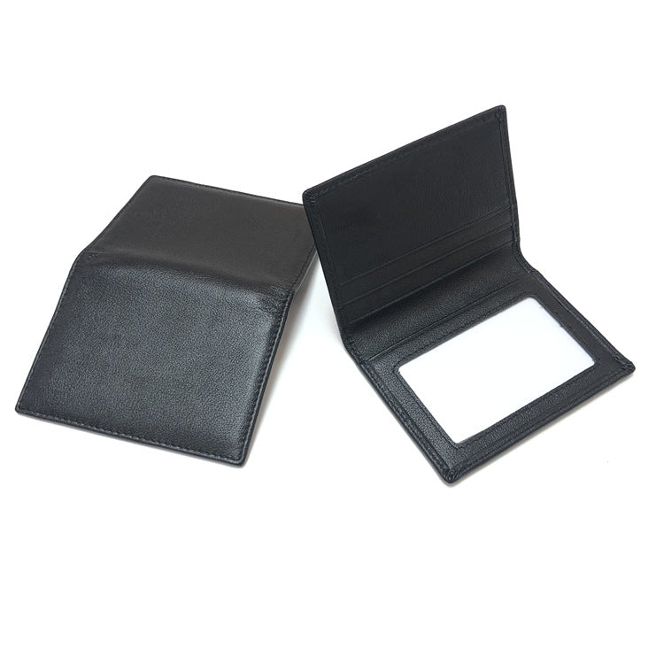 Cross-Border Simple Genuine Leather Business Soft Leather Card Holder Men's Credit Card Cowhide Card Holder Girl's Id Cosmetics Bag