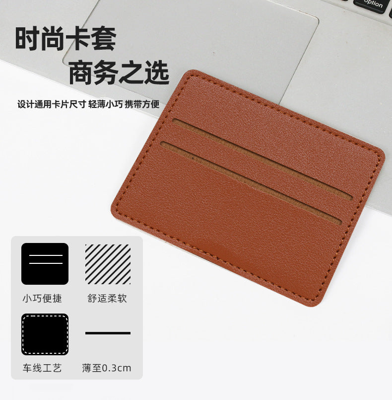 in stock ultra-thin ID card protective case card holder women's leather card case pu leather credit card multi-card holder wholesale