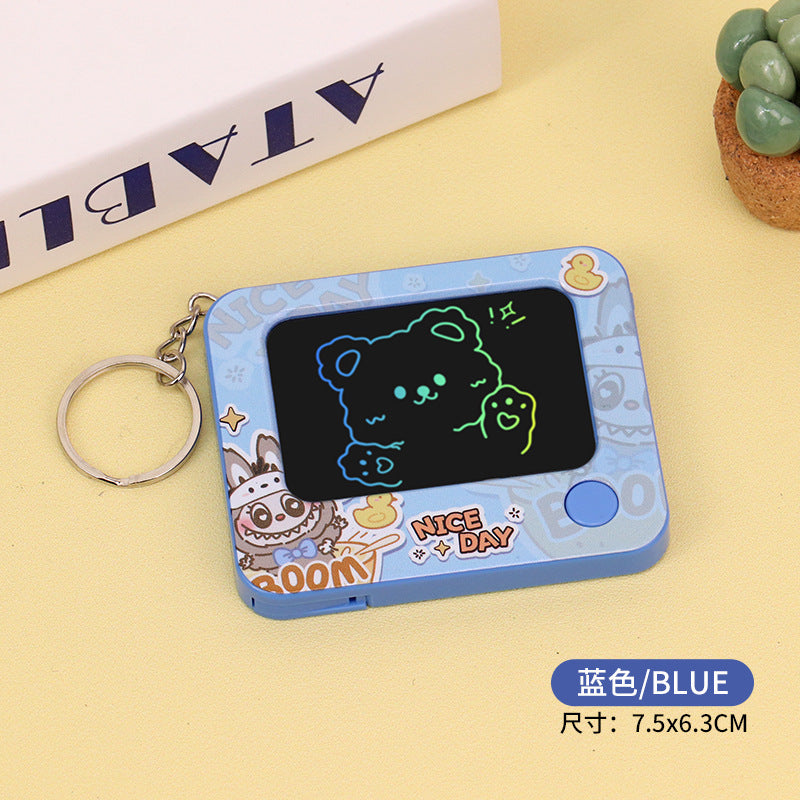 Creative Little Painter Mini Graffiti Sketchpad Car Keychain Cartoon Couple Bag Pendant Toy Gift Wholesale