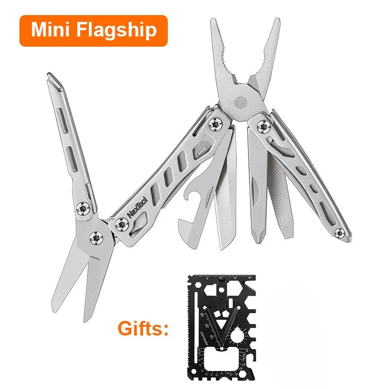 NexTool Mini Flagship Multitool 10 in 1 Mini EDC Keychain Multi Tool Folding Pliers Pocket Knife Scissors Outdoor Tools