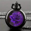 Exquisite design, multiple romantic rose pocket watches, black legendary black rose pocket watches, birthday gifts