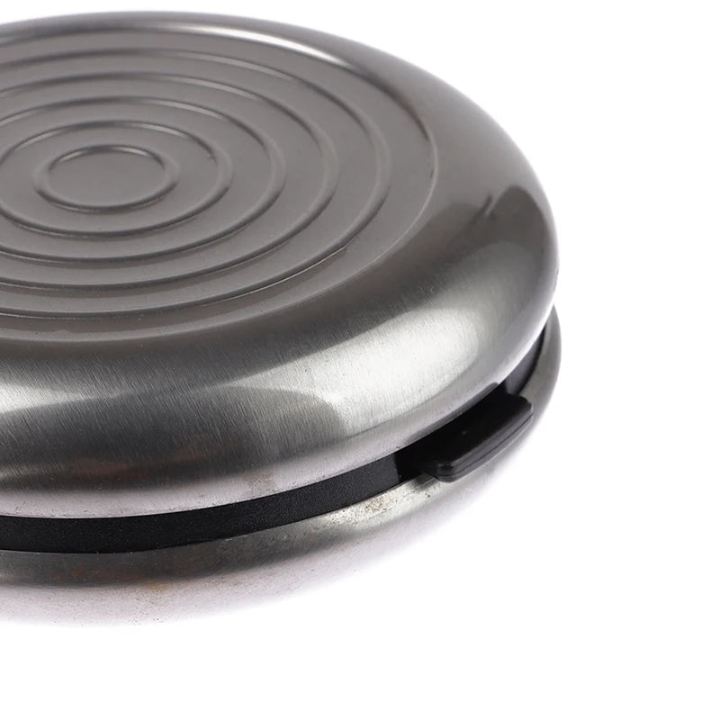 Round USD/Euro Coin Storage Box Coins Purse Aluminum Alloy Plastic Coins Dispenser Wallet Mini Money Bank