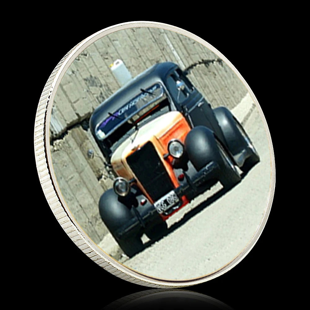 Classic Cars Gold/silver Challenge Coins Vintage Luxury Car Challenge Medals Rider's Best Collection Men's Holiday Gifts