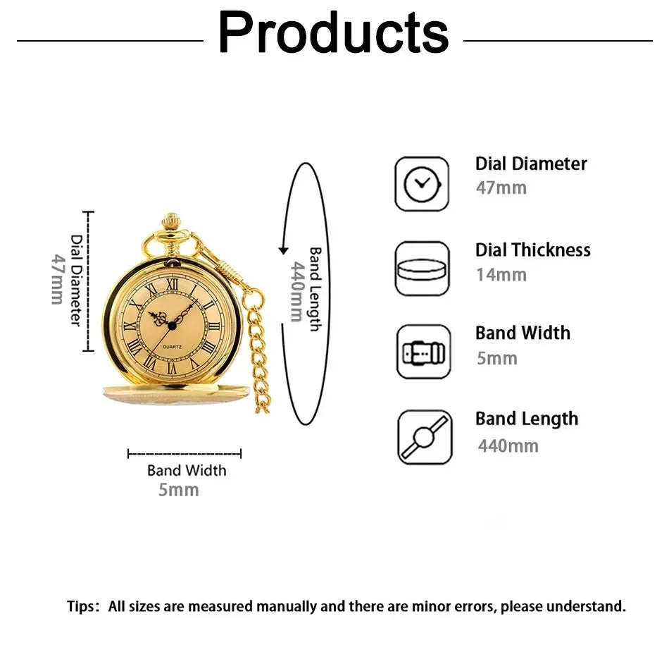 1 pcs quartz pocket watch for men and women, antique steampunk, vintage pocket watch