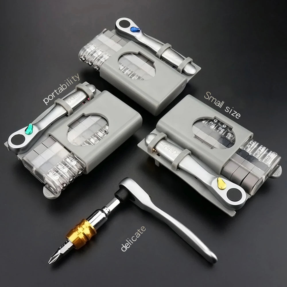 Mini Ratchet Wrench Screwdriver Bit Set Multifunctional Special Shaped Slotted Phillips Screwdriver Hand Tools