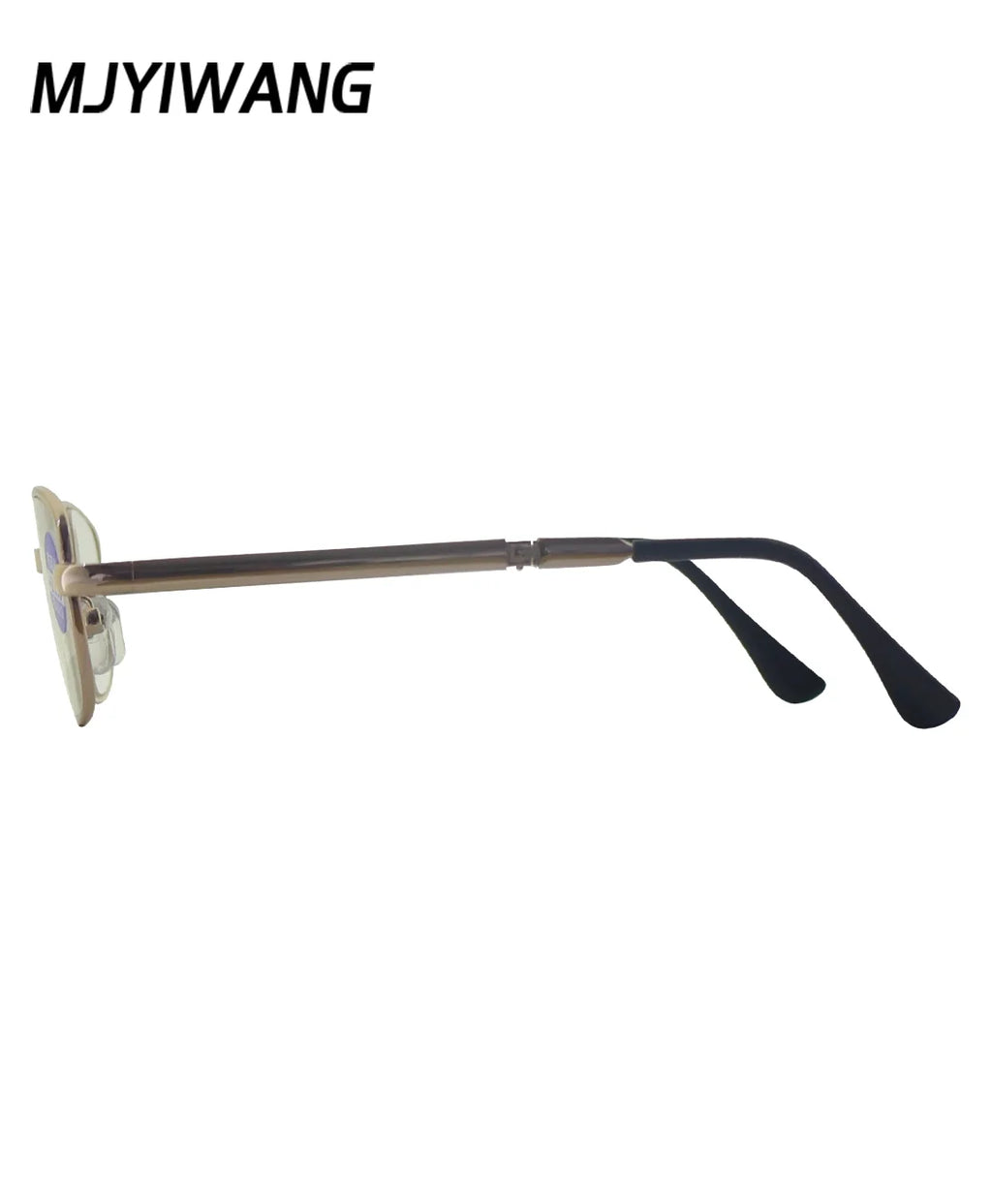 Foldable metal glasses, gold framed anti blue light presbyopia glasses, portable men's and women's business casual glasses