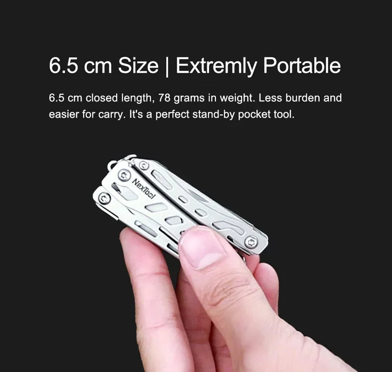 NexTool Mini Flagship Multitool 10 in 1 Mini EDC Keychain Multi Tool Folding Pliers Pocket Knife Scissors Outdoor Tools