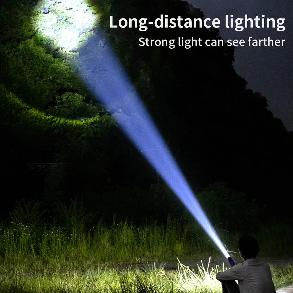 Rechargeable LED Flashlights 990000 Lumens Super Bright Portable Flashlights 5 Modes IPX4 Waterproof Handheld Torches for Hiking