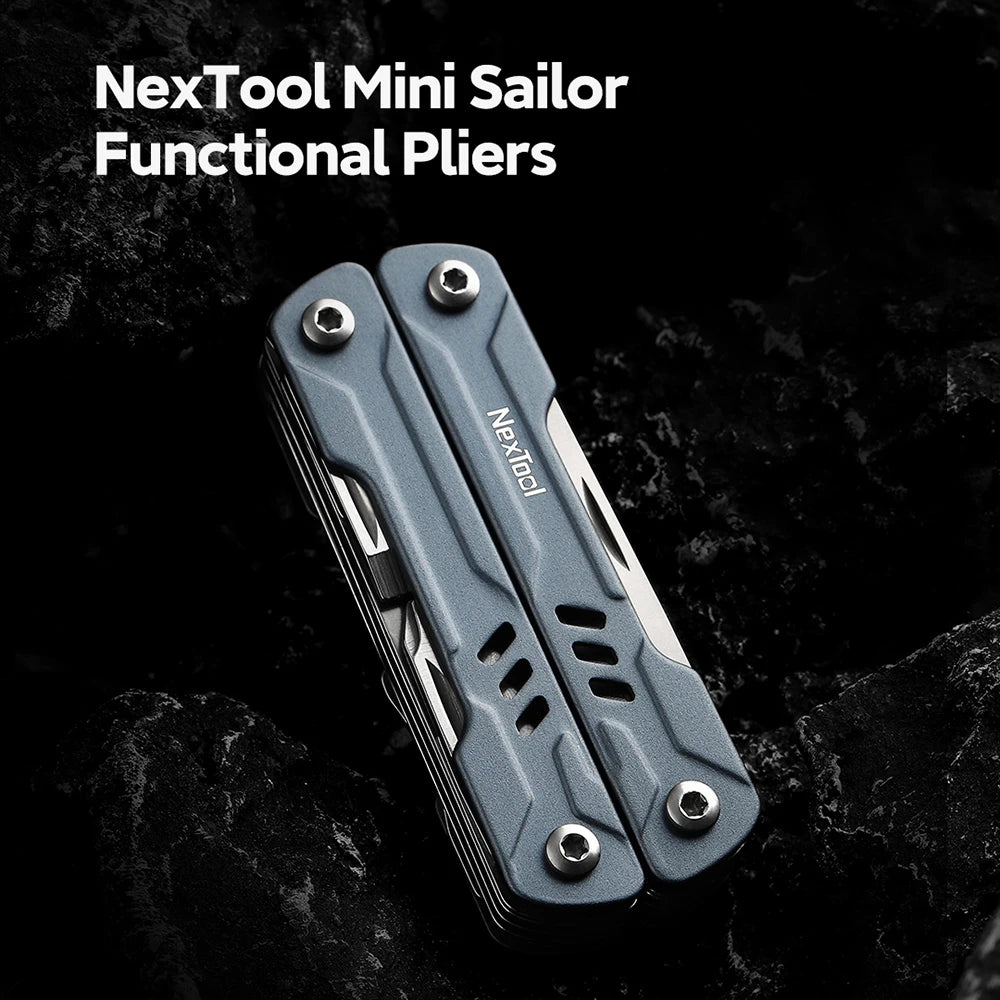 NexTool 11-In-1 Mini Sailor Pliers Multi Tool Pocket Knife Folding Tools Outdoor Wire Cutters EDC Card Pin Screwdriver Scissors