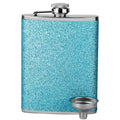 LMETJMA 8oz 230ML Hip Flask Stainless Steel Glitter Bling Liquor Flask for Women Leakproof Girl Whiskey Flask Pocket Flask JT376