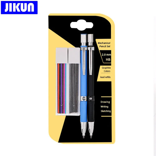 2.0mm Mechanical Pencil Set HB Automatic Pencils with Color Pencil Leads School Pens Supplies Office Kawaii Stationery