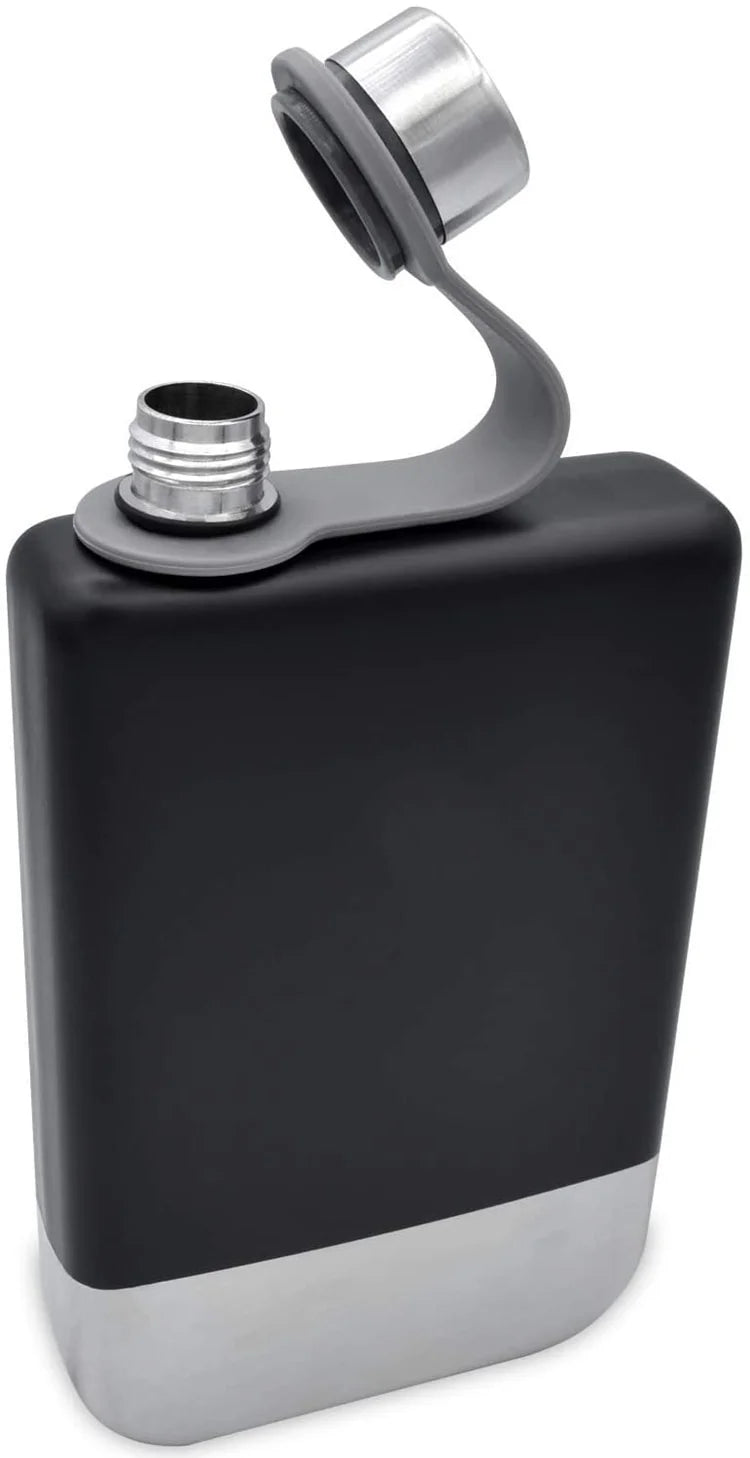 1 Set Hip Flask for Whiskey 9oz 304 Stainless Steel Hip Flask with Funnel Leakproof Camping Whiskey Flask