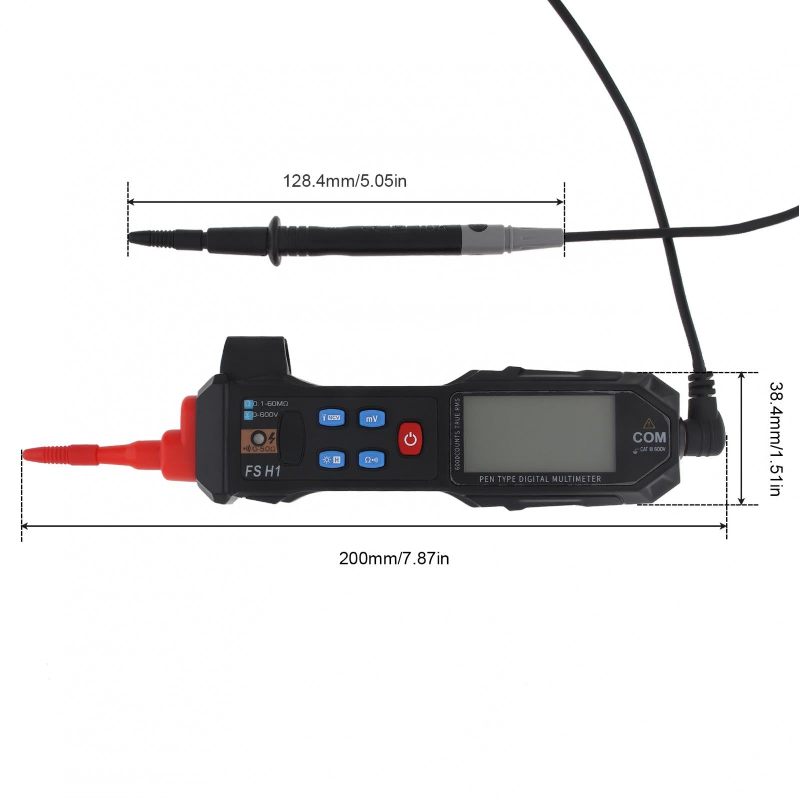 Mini Digital Multimeter Smart LCD Voltage Detector Tester Portable DC AC Voltage Ohm Continuity Hz NCV Backlight Pocket Meter