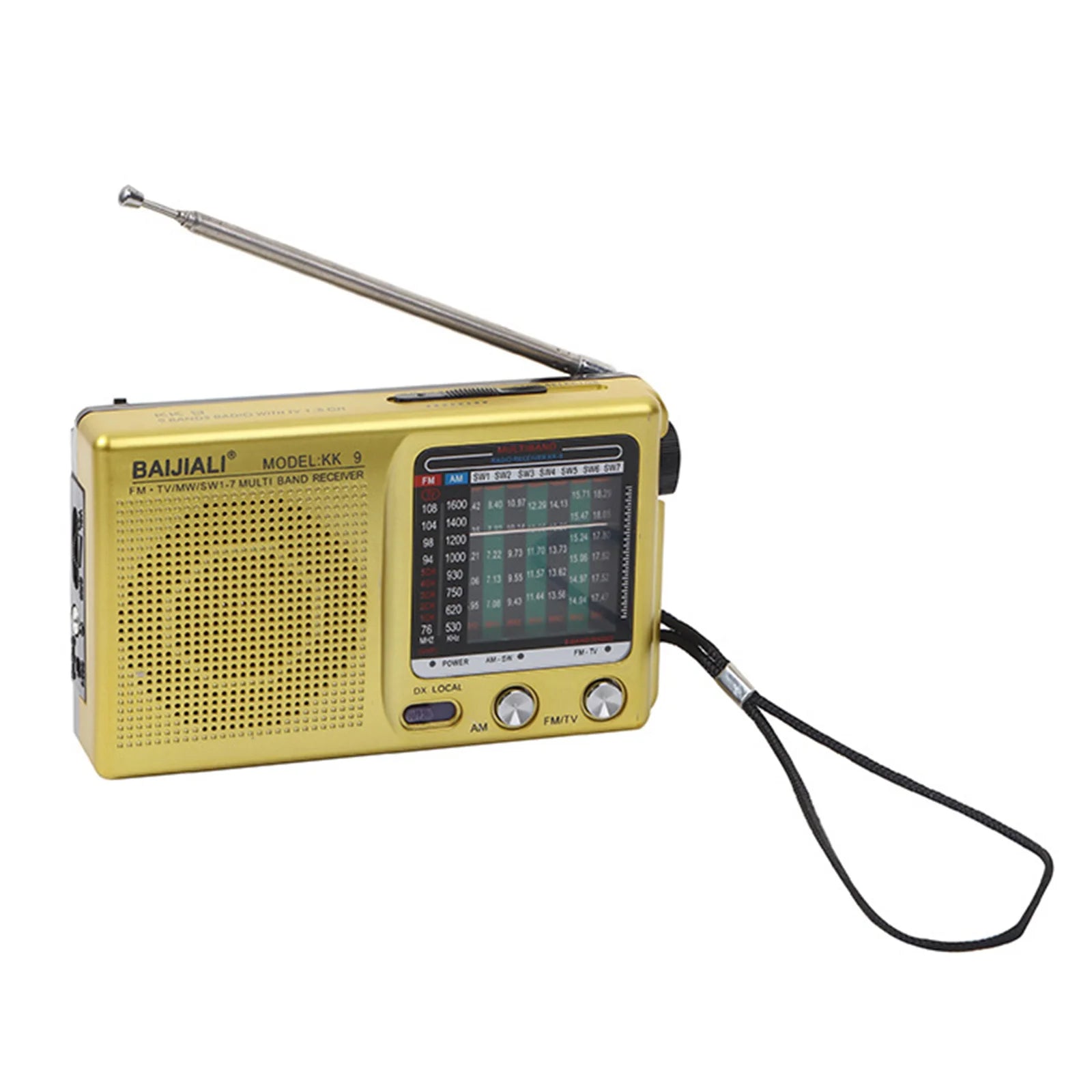 Plastic Emergency Weather Radio Full Band Portable Weather Radio SW AM FM Handheld Mini Radio Battery Powered for Indoor Outdoor