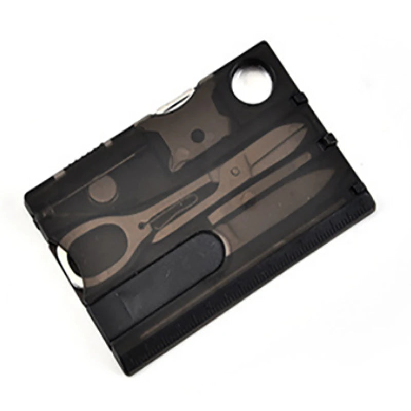 HOT 12 In 1 Pocket Credit Card Portable Multi Tools Outdoor Survival Camping Equipment 1 Box Portable Hiking Cards EDC Tool Gear