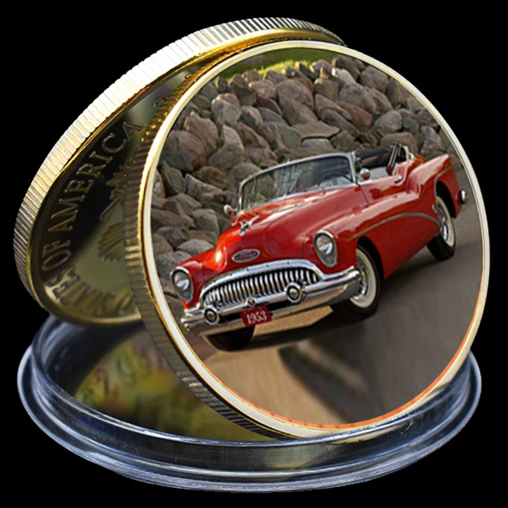 Classic Cars Gold/silver Challenge Coins Vintage Luxury Car Challenge Medals Rider's Best Collection Men's Holiday Gifts