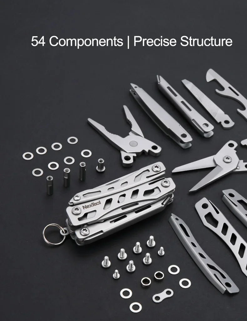 NexTool Mini Flagship Multitool 10 in 1 Mini EDC Keychain Multi Tool Folding Pliers Pocket Knife Scissors Outdoor Tools