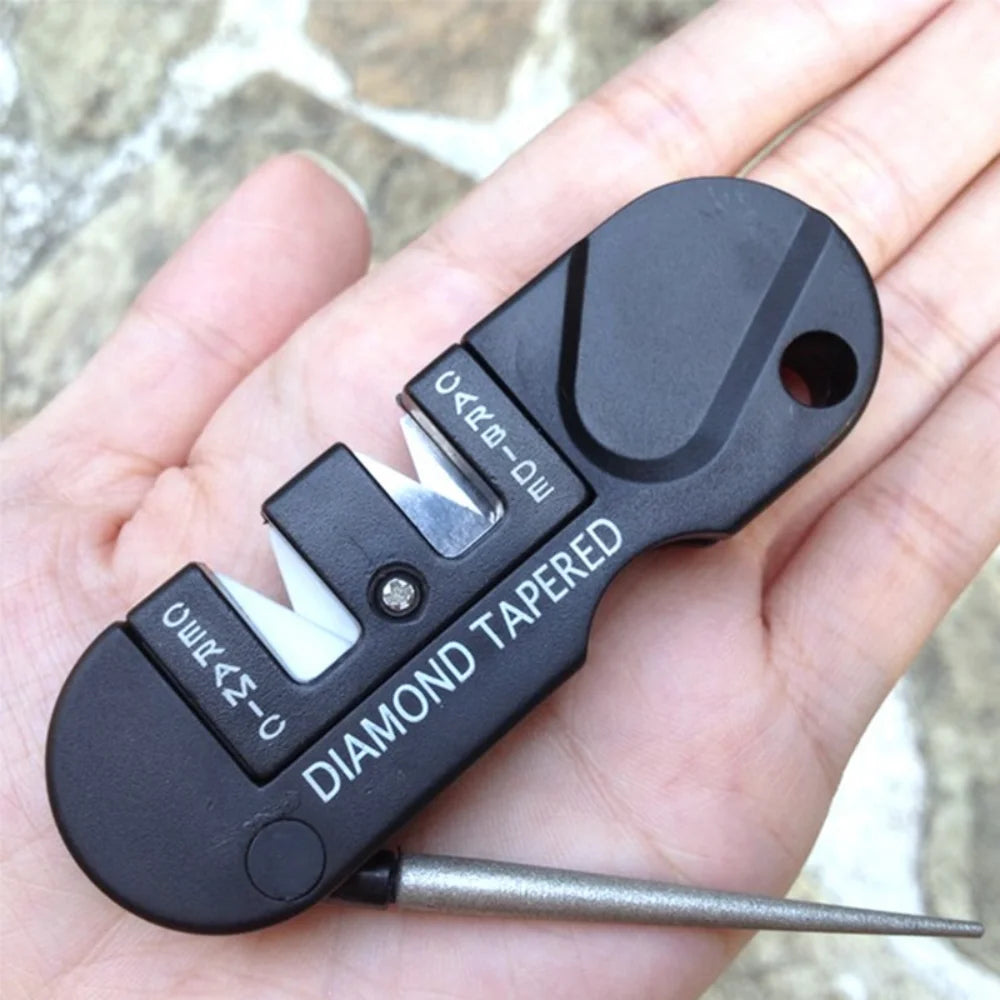 Sharpener Tool Camp Gear Make Sharp Ceramic Sharpen Fish Hook Pocket Carbide Knife Whetstone  Portable Tools〔CC33〕