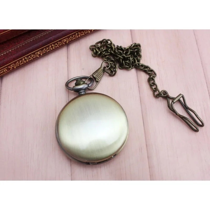 Vintage Antique Pocket Watch Versatile Alloy Quartz Chain Pocket Watch