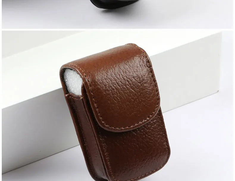 Classic Belt  Wearable PU Glasses Case Men Portable Leather Folding Glasses Storage Box Women