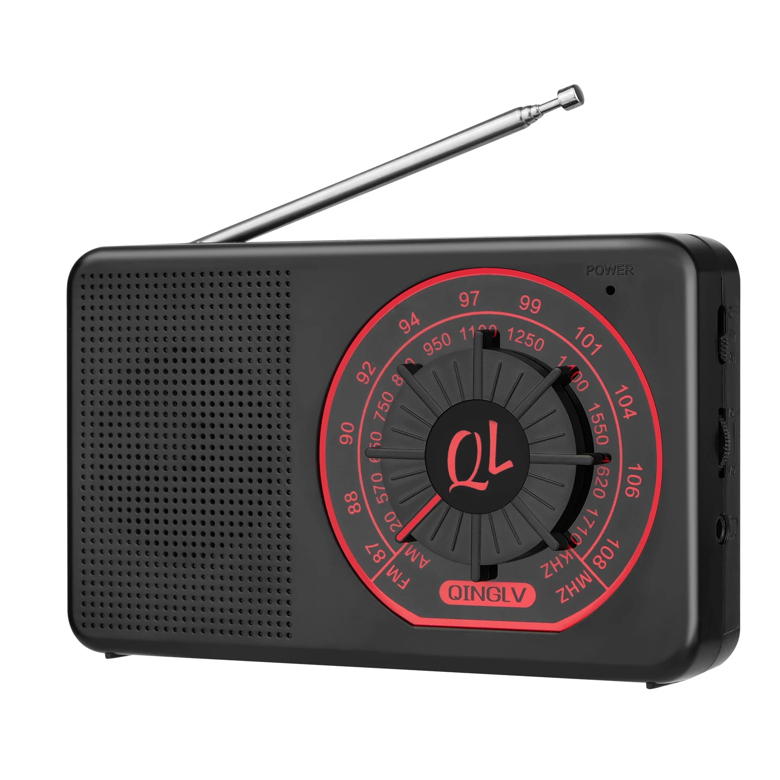 Portable AM/FM Radio with Good Reception, Large Speaker, Easy Tuning Dial & Earphone Jack for Home, Outdoor and Emergency Use