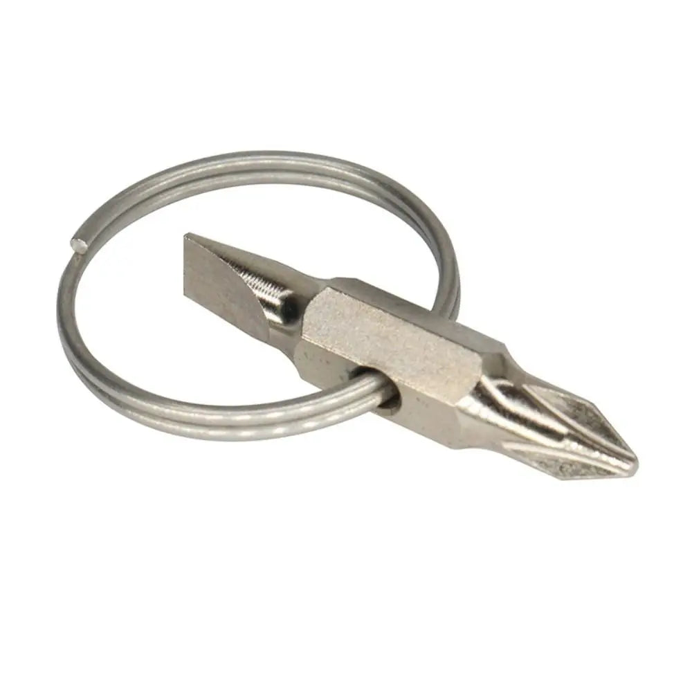 Portable Key Ring Keychain Screwdriver Multifunction Repair Tool Phillips Slotted Screwdriver Pocket Gadget Screw Removal Tools