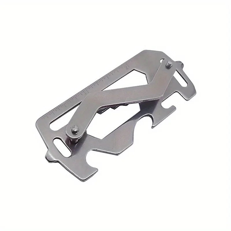 1Set Stainless Steel Outdoor Multi-function Key Holder Flat-head Phillips Screwdriver Bottle Opener Key Holder
