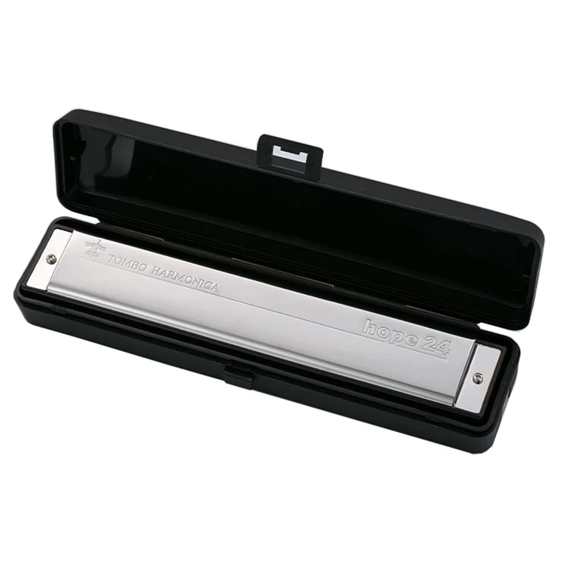 Tombo Tremolo Harmonica 6624 Harp Hope 24 Holes Mouth Organ Professional Armonica Harmonic Natural Minor Musical Instrumentos