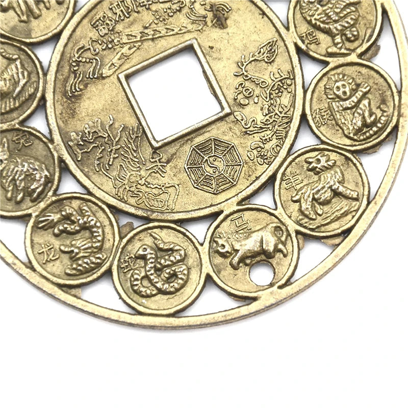 。2pcs new Amulets for Good Luck Feng Shui Coins Amulet Money Prosperous Protection Zinc Alloy Auspicious Chinese Coins of Luck
