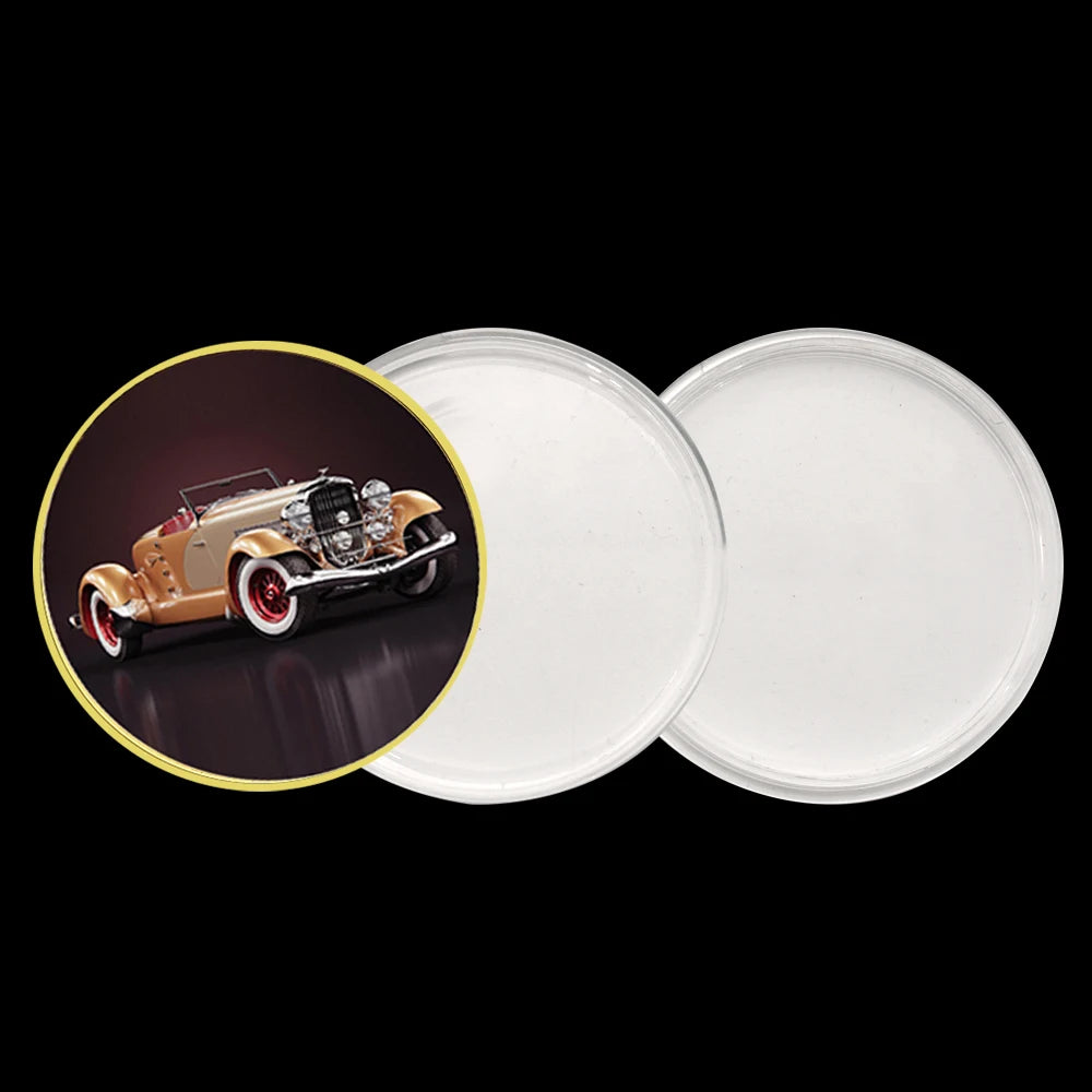 Classic Cars Gold/silver Challenge Coins Vintage Luxury Car Challenge Medals Rider's Best Collection Men's Holiday Gifts