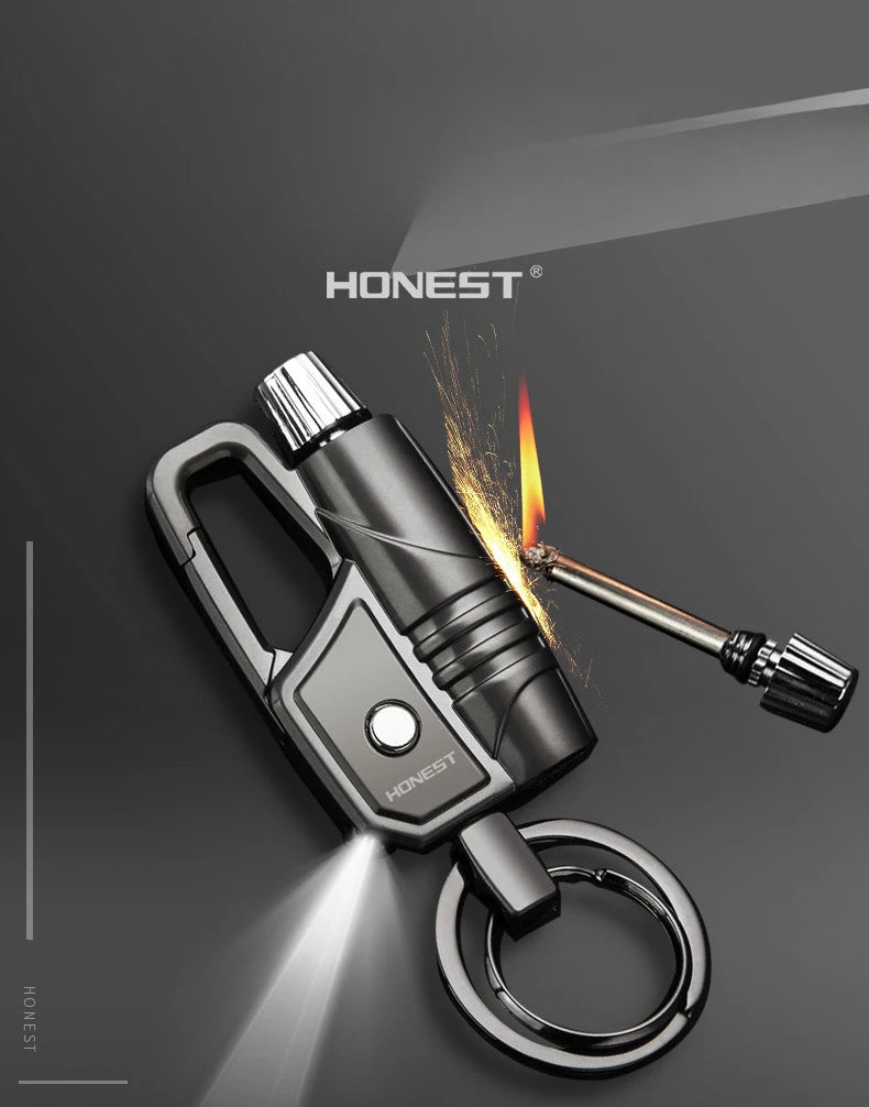 10000Match Keychain Kero sene Torch Lighter Cigarette Lighters Multi Functional Creative Windproof Smoking Accessories Men Gifts